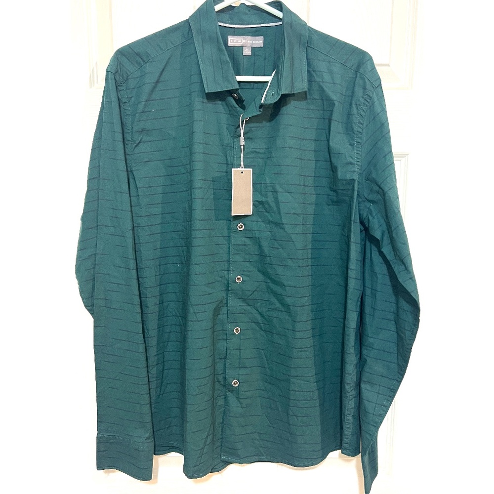 Ike Behar Large Dress Shirt Mens Button Down Long Sleeve